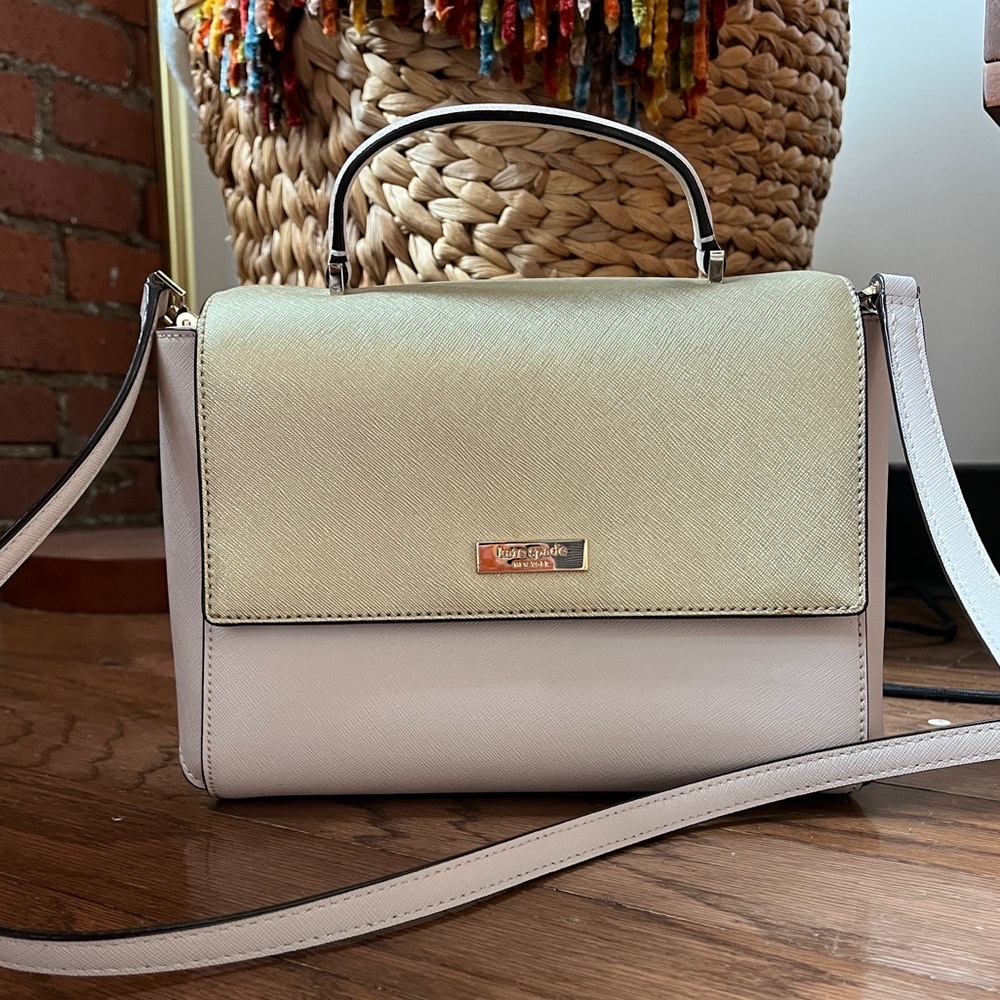 Kate Spade Patterson Court Brynlee Leather Satchel-Blush/Gold